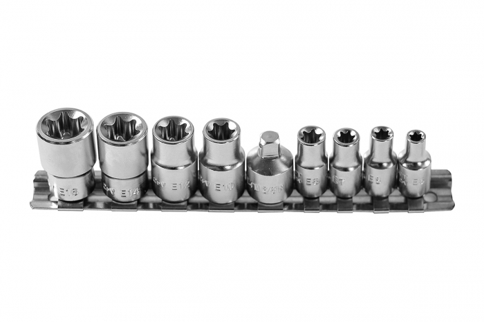 Фото Набор торцевых головок Torx 1/4", 3/8", 9 шт. HOEGERT