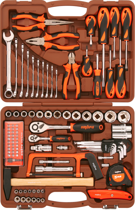 Фото Набор инструмента универсальный 1/4", 1/2"DR, 101 предмет, Ombra