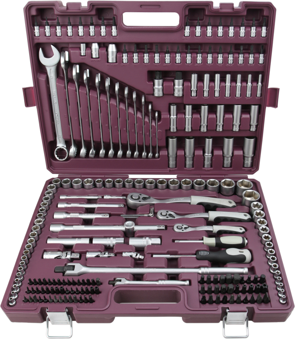 Фото Набор инструмента универсальный 1/4", 3/8", 1/2"DR, 217 предметов, THORVIK