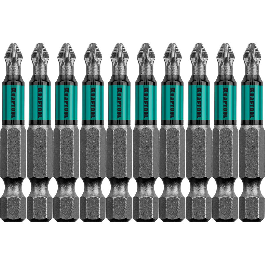 Фото Набор бит Optimum Line KRAFTOOL 26124-2-50-10 PZ2, 50 мм, 10 шт., Cr-Mo сталь