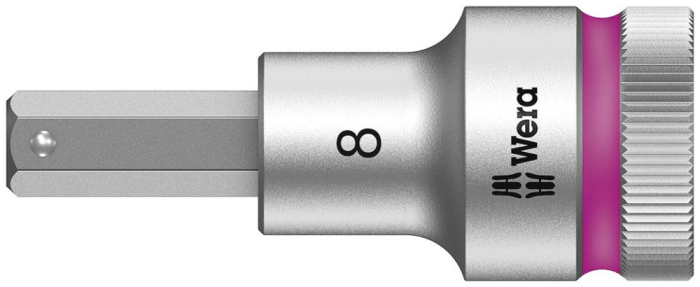 Фото 8740 C Hex-Plus HF Zyklop Головка торцевая с битой вставкой с внешним шестигранником, 1/2, с фиксацией, 8 x 60 мм