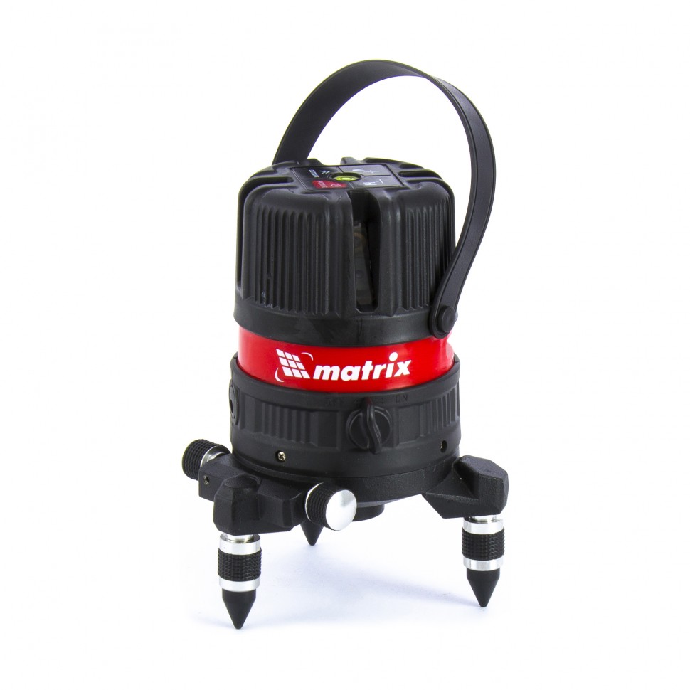 Уровень лазерный ML04P, 10м, ±0,3мм/1м, 635нм, 4 верт. 1 гор. пл, Matrix