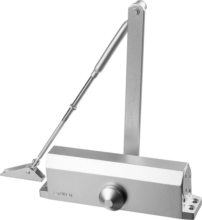 Фото Доводчик дверной STAYER MAXComfort 37915-100 вес двери 100 кг, высота 50 мм, материал силумин