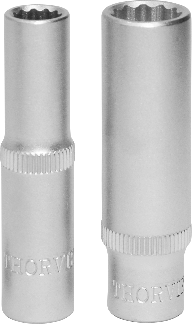 Фото Головка торцевая глубокая 12-гранная 1/4"DR, 7 мм, THORVIK