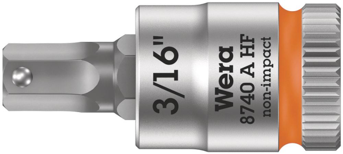 Фото 8740 A Hex-Plus HF Zyklop Головка торцевая с битой вставкой с внешним шестигранником, 1/4, с фиксацией, 3/16" x 28 мм