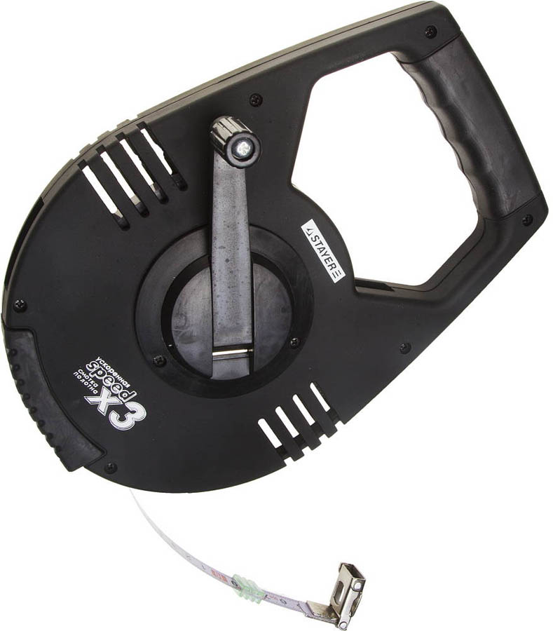 Фото Лента геодезийная металлическая Racer STAYER 2-34186-050 50 м х 10 мм, мерная 