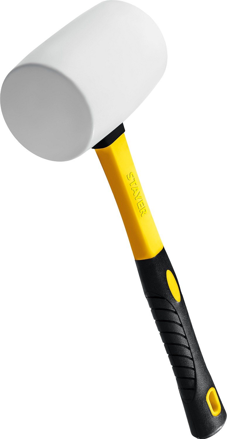 STAYER 900 г, Киянка резиновая белая с фиберглассовой ручкой 20533-900 Professional