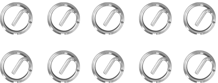 Набор вставок резьбовых M12x1.25, 10 предметов, THORVIK