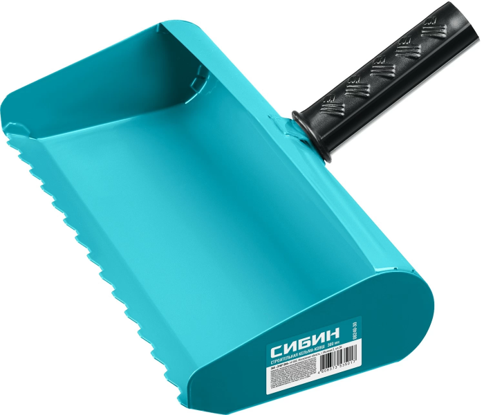 Кельма-ковш строительная СИБИН 300 мм, сталь, резиновая рукоятка, 08240-30