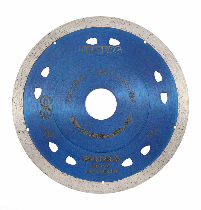 Фото Диск алмазный отрезной 125*22,23 Hilberg Extra Thin 1,1 mm