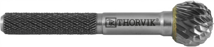 Борфреза твердосплавная сферическая, тип D, 12 мм, двойная насечка, в боксе, THORVIK