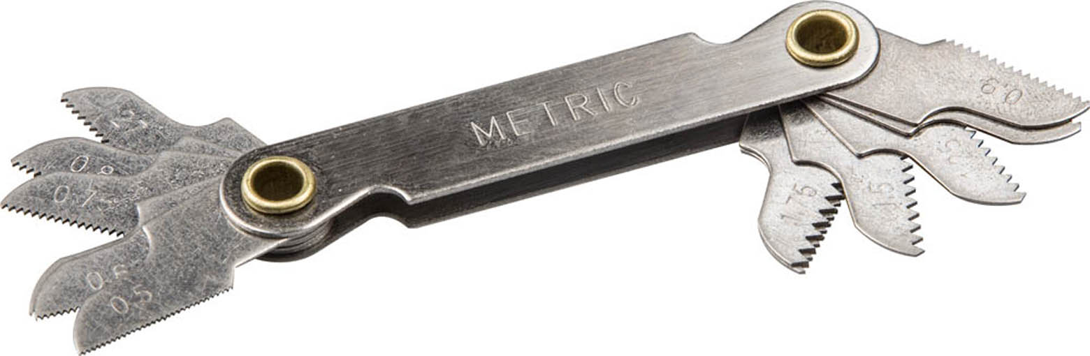 Фото Резьбомер STAYER шаг метрич. резьбы 0.5-1.75 мм, шаг трубной резьбы 0.907 и 1.07 мм (27; 28 tpi), 28041