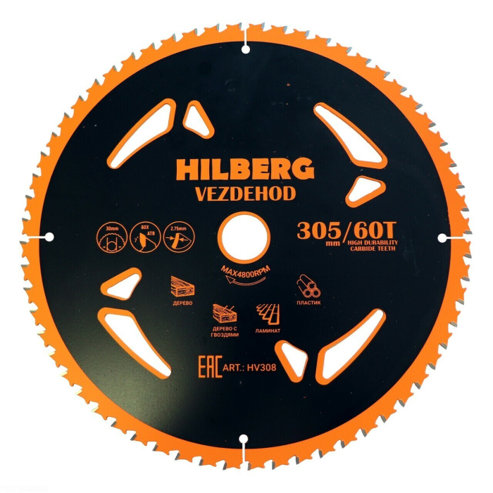 Фото Диск пильный Hilberg Vezdehod 305*30*60Т*7º