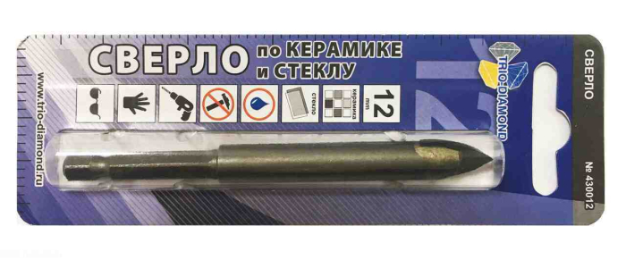 Фото Сверло по керамике и стеклу 12мм