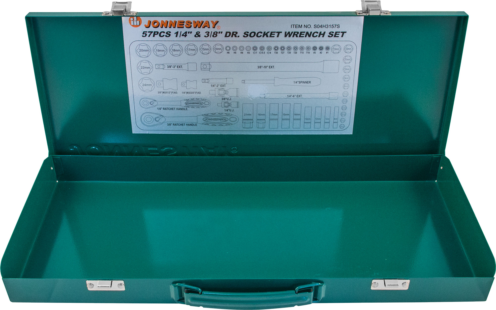 Металлический кейс для набора S04H3157S, Jonnesway