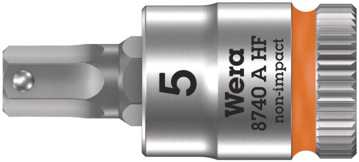 Фото 8740 A Hex-Plus HF Zyklop Головка торцевая с битой вставкой с внешним шестигранником, 1/4, с фиксацией, 5 x 28 мм