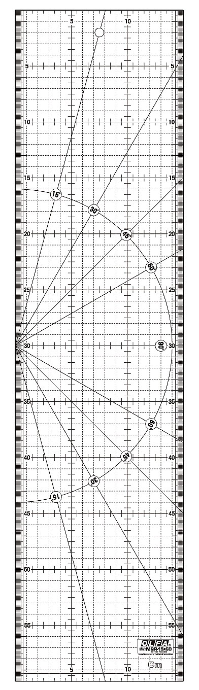 Фото OLFA 150х600мм, Линейка разметочная метрическая OL-MQR-15x60