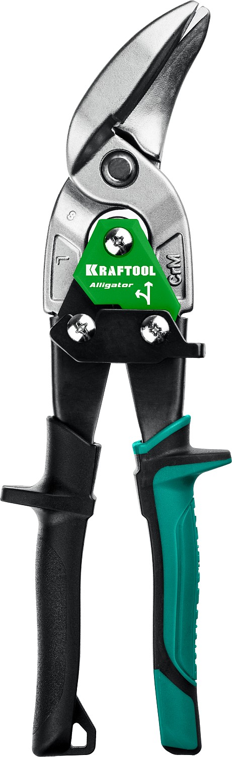Левые усиленные ножницы по металлу с выносом Alligator 2328-OL KRAFTOOL 250 мм