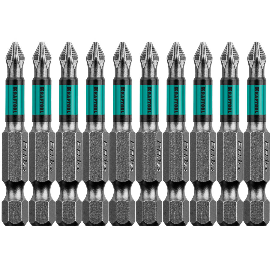 Фото Набор бит Optimum Line KRAFTOOL 26122-1-50-10 PH1, 50 мм, 10 шт., Cr-Mo сталь