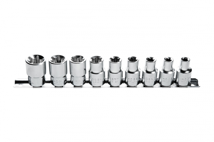 Фото Набор торцевых головок Torx 1/2", 9 шт. HOEGERT
