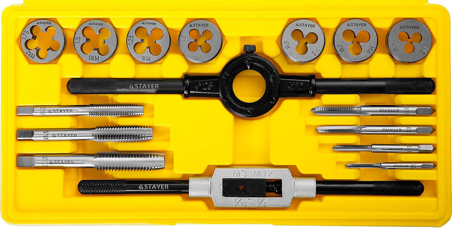 Фото Набор метчиков и плашек MaxCut STAYER 16 предметов, 28010-H16_z01