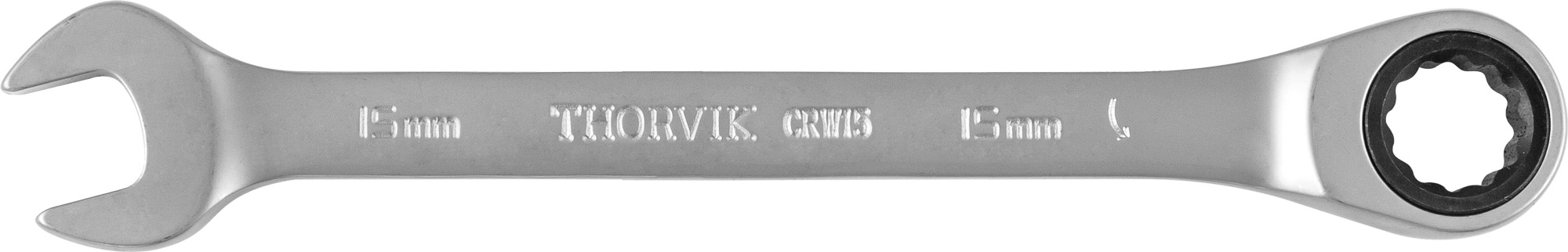 Фото Ключ гаечный комбинированный трещоточный, 15 мм, THORVIK