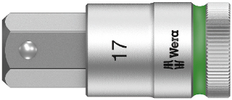 Фото 8740 C Hex-Plus HF Zyklop Головка торцевая с битой вставкой с внешним шестигранником, 1/2, с фиксацией, 17 x 60 мм