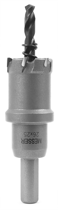 ТСТ коронка 26X25 с центрирующим сверлом и толкающей пружиной Messer