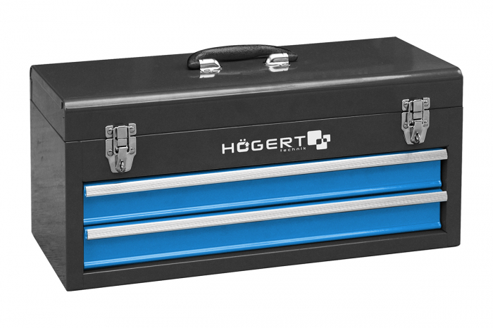 Ящик металлический инструментальный, 2 выдвежные секции HOEGERT