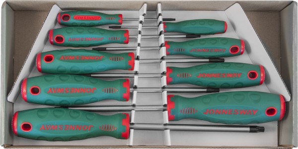 Фото Набор отверток стержневых TORX® ANTI-SLIP GRIP, 9 предметов, Jonnesway