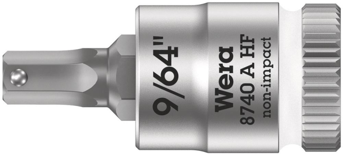 Фото 8740 A Hex-Plus HF Zyklop Головка торцевая с битой вставкой с внешним шестигранником, 1/4, с фиксацией, 9/64" x 28 мм