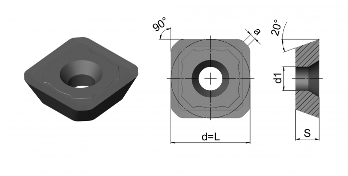 Фото Пластина фрезерная SEMT13T3AGTN-FM HS5130