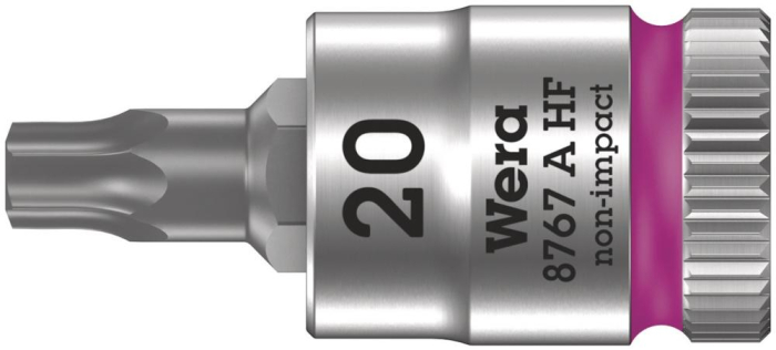 Фото 8767 A HF TORX Zyklop Головка торцевая с битой вставкой, 1/4, TX 20 x 28 мм, с фиксацией