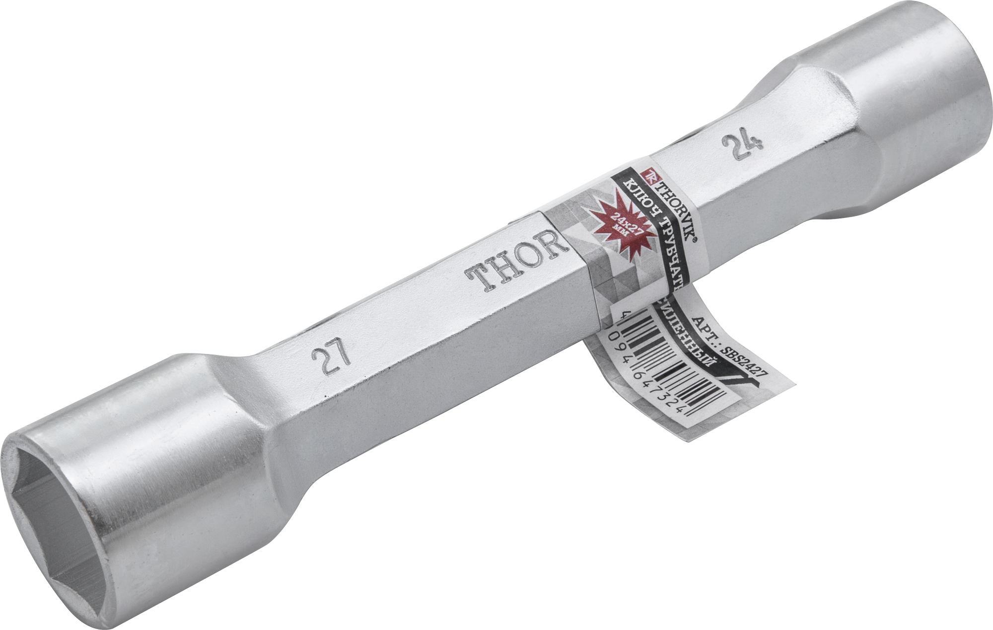 Ключ трубчатый усиленный, 24x27 мм, THORVIK