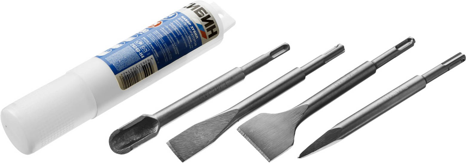 Набор зубил СИБИН 200 мм, 4 шт., SDS-Plus, 29240-H4