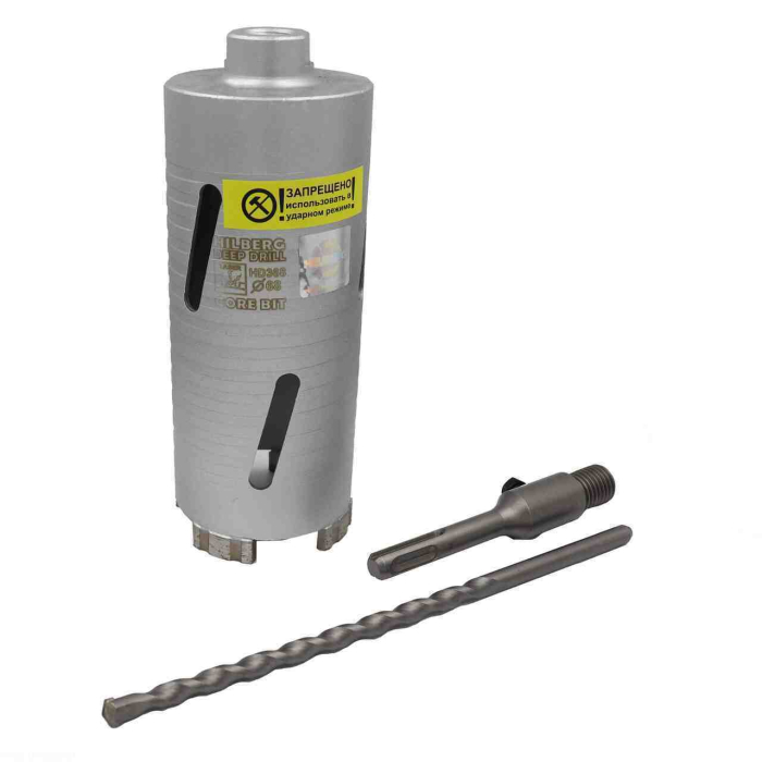 Фото Коронка алмазная по бетону 68*150 мм Hilberg Laser Deep Drill