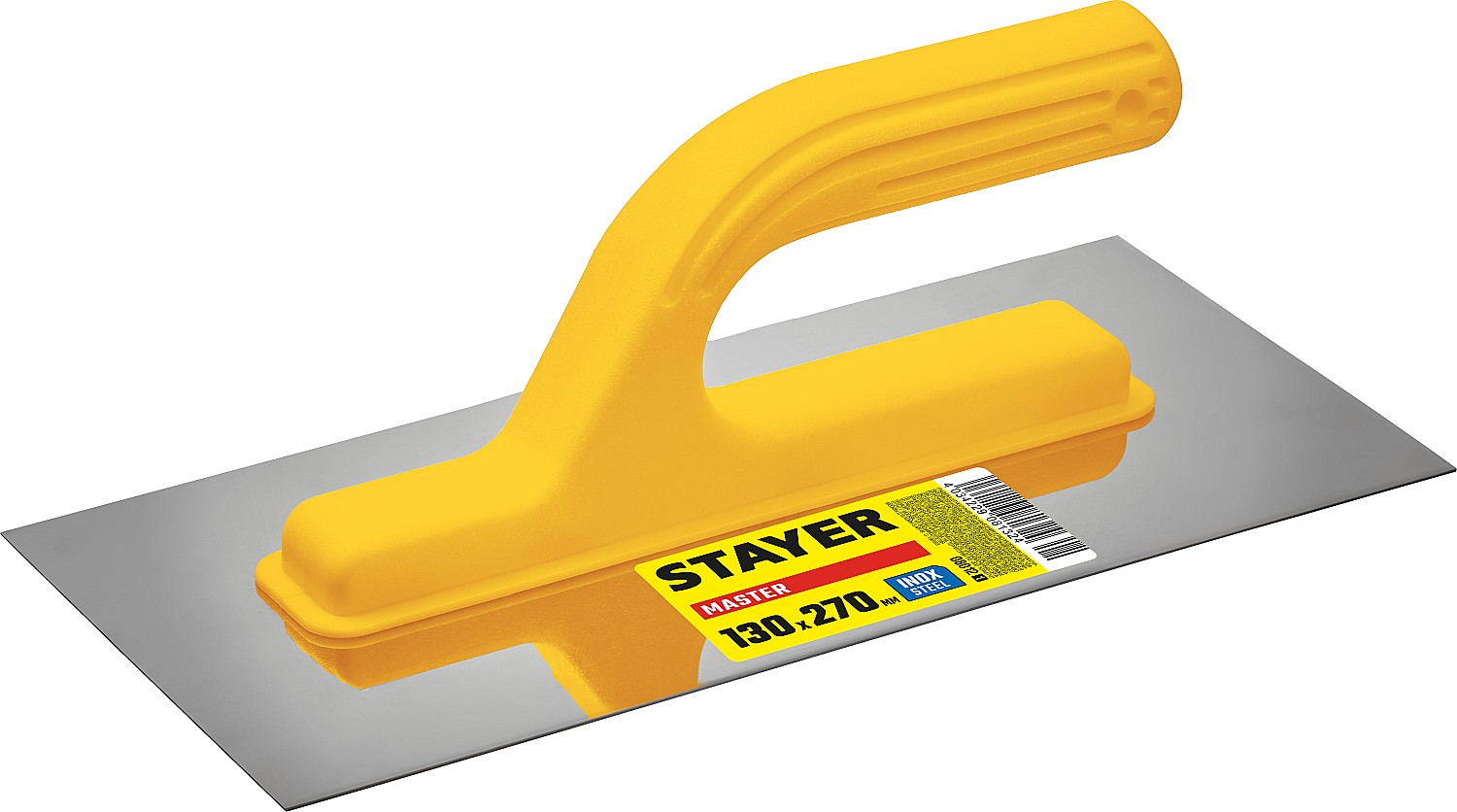 Гладилка STAYER 130х270 мм, нержавеющая, пластмассовая рукоятка, 08012_z01