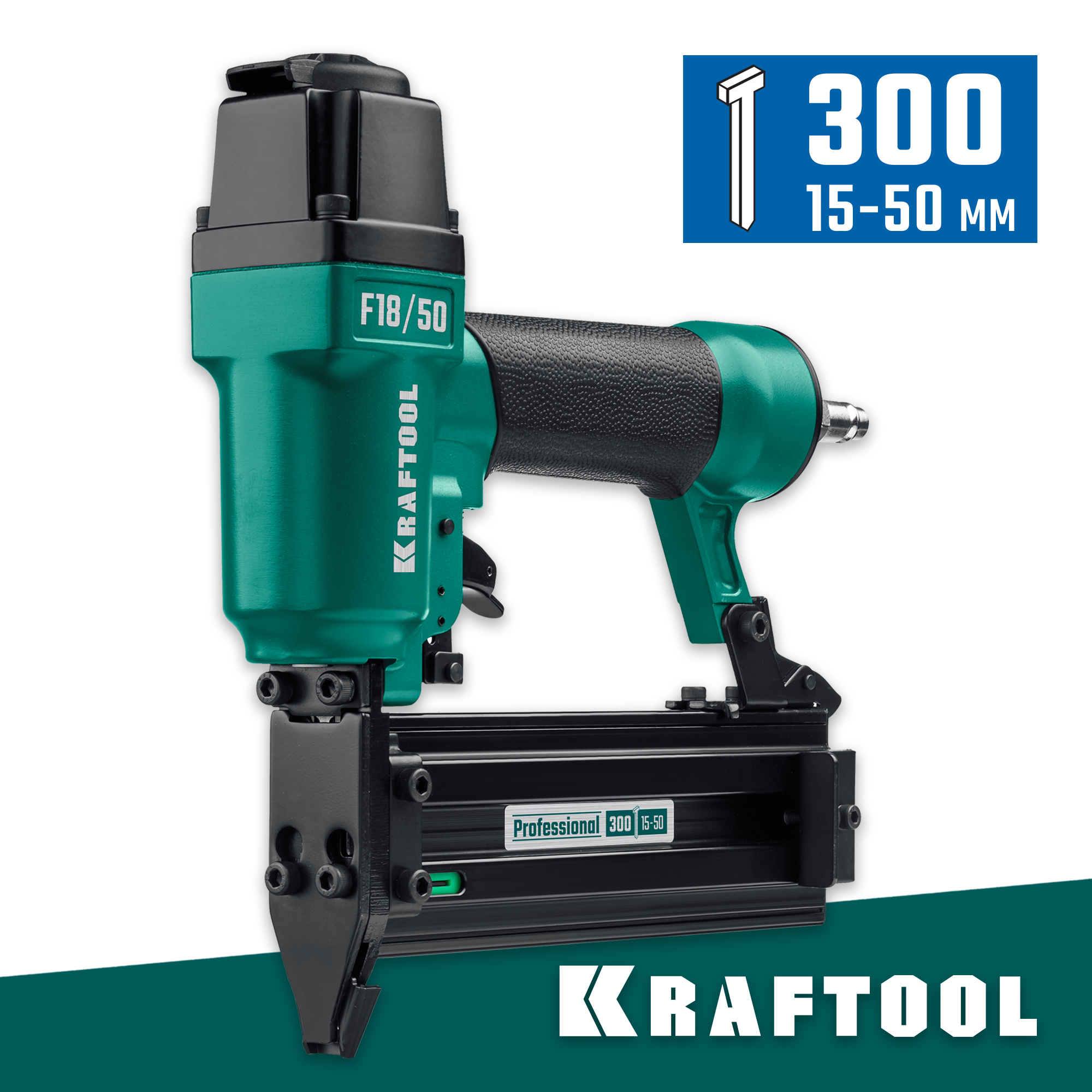 Фото Нейлер (гвоздезабиватель) пневматический для гвоздей KRAFTOOL 31961 тип 300 (15-50 мм)