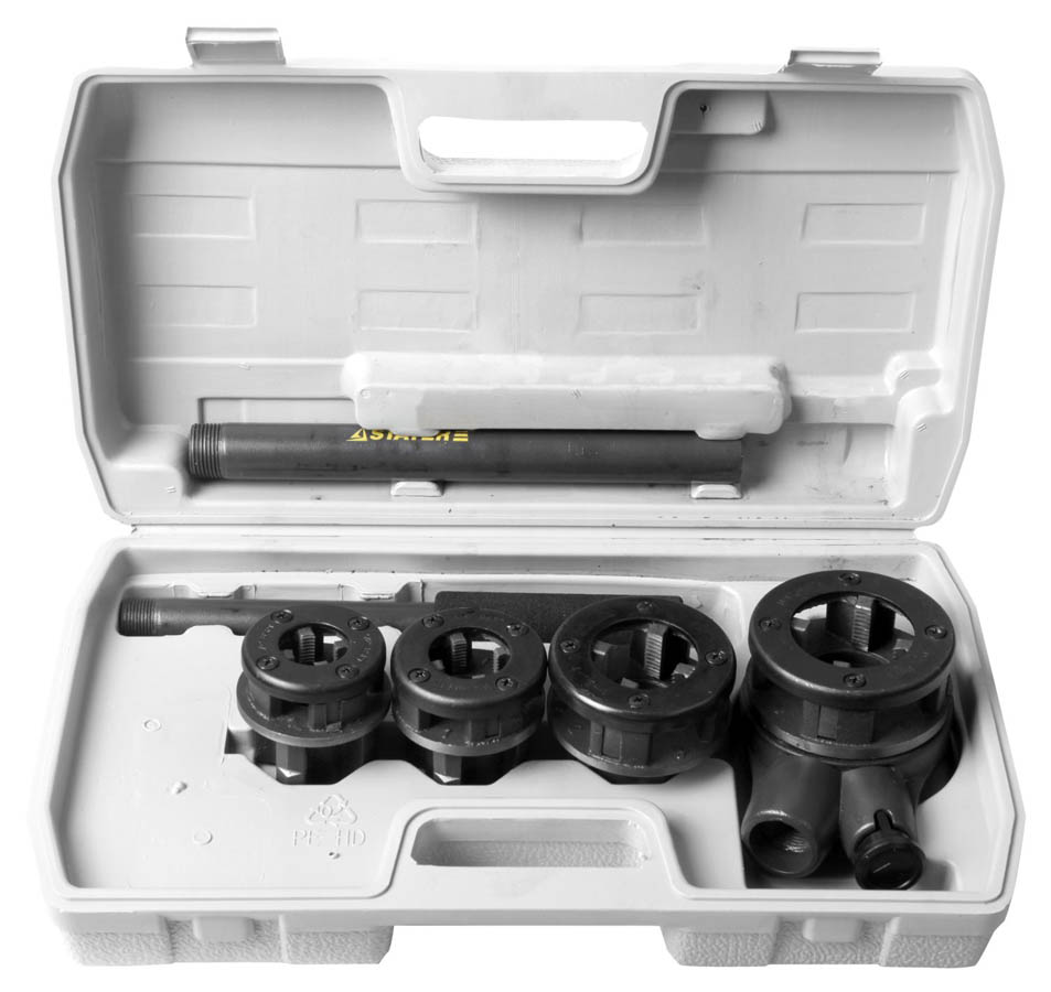 Набор резьбонарезной трубный STAYER 5 предметов, 1/2" - 1 1/4", в пластмассовом боксе, №4 28260-H4