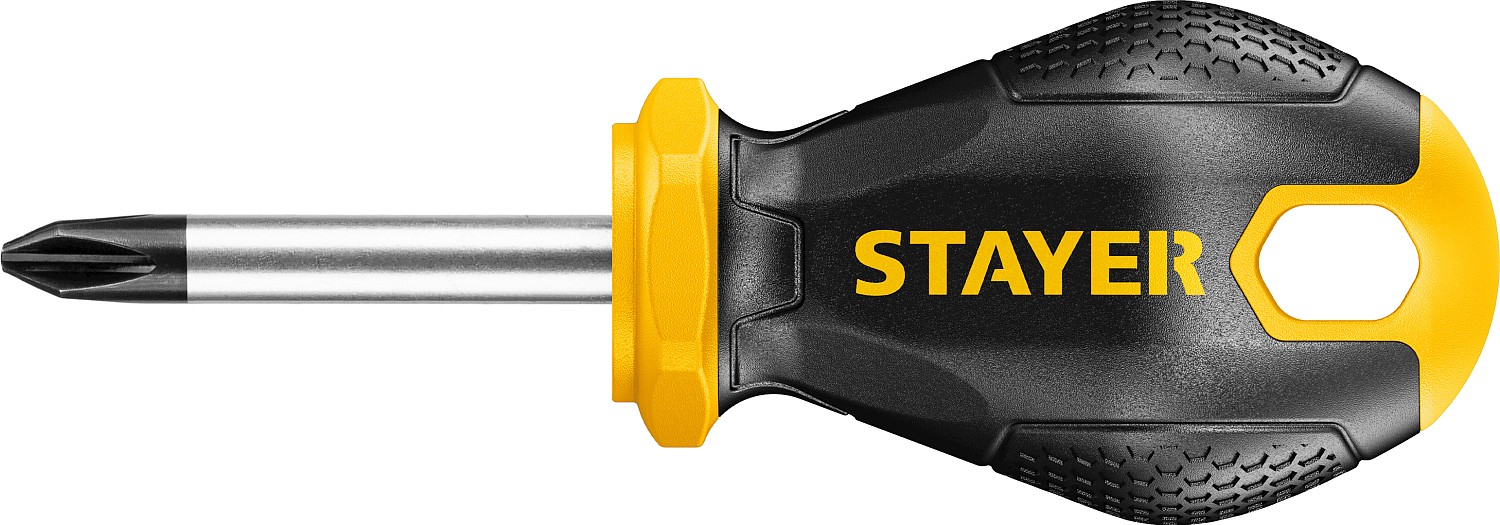 Фото Отвертка "бочка" STUBBY STAYER PH2x38 мм,2510-38-2_z03