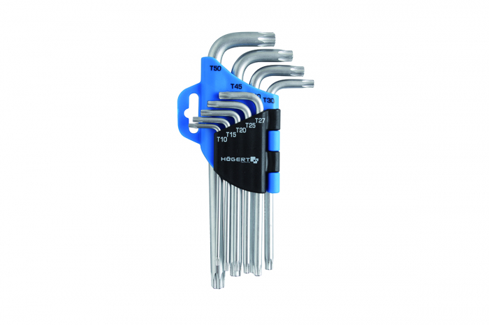 Фото Ключи шестигранные TORX Crv,9 шт. HOEGERT