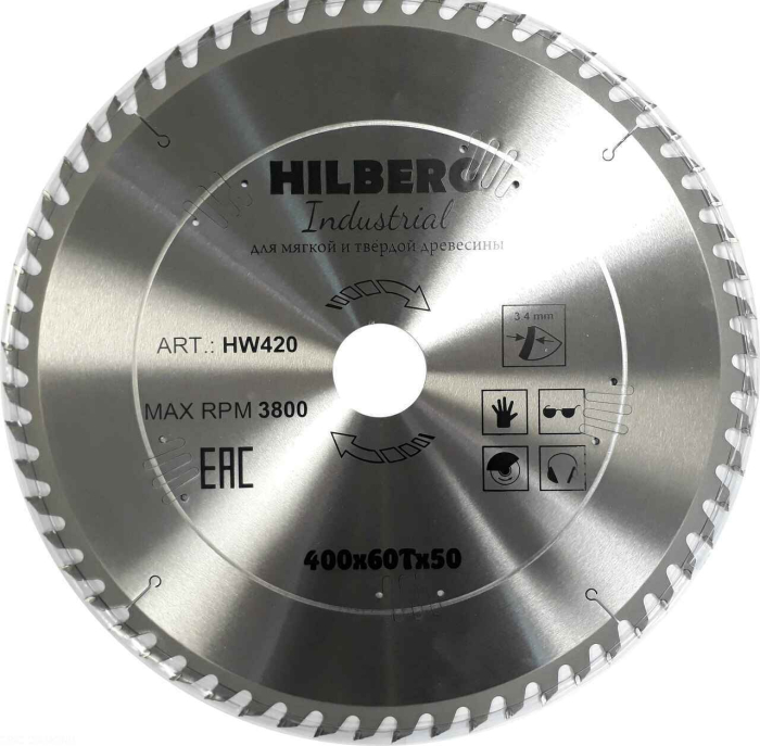 Диск пильный Hilberg Industrial Дерево 400*50*60Т