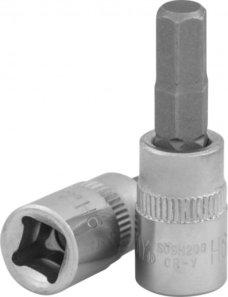 Фото Насадка торцевая 1/4"DR с вставкой-битой шестигранной, H6, 37 мм, Jonnesway