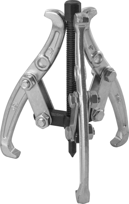 Фото Съемник с тремя поворотными двусторонними захватами 200 мм, диапазон захватов 80-203 мм, THORVIK