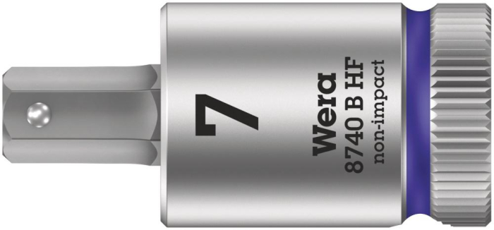 Фото 8740 B Hex-Plus HF Zyklop Головка торцевая с битой вставкой с внешним шестигранником, 3/8, с фиксацией, 7 x 38.5 мм