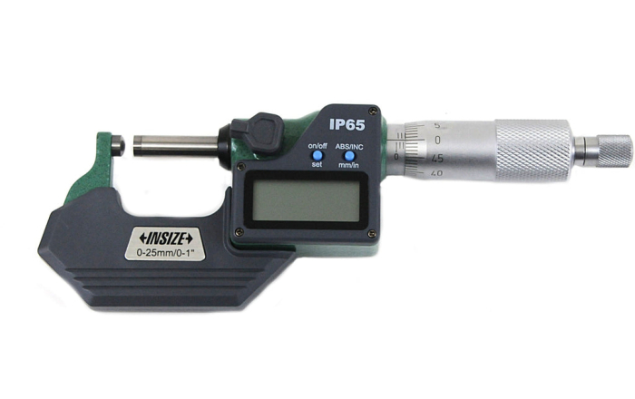 Микрометр МКЦ-25, 0-25мм/0-1", 0.001 мм/0.00005", со сферической пяткой INSIZE