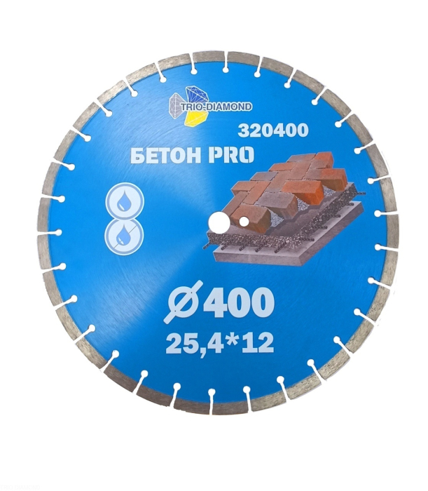 Диск алмазный отрезной 400*25,4*12 Бетон Pro