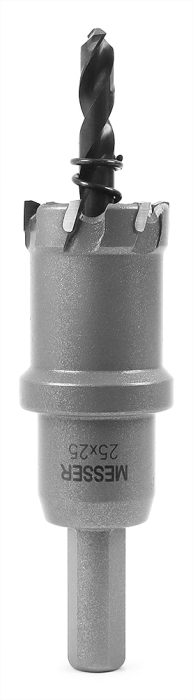 ТСТ коронка 25X25 с центрирующим сверлом и толкающей пружиной Messer