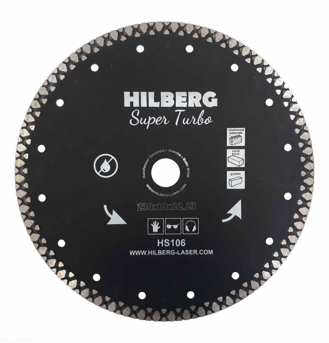 Фото Диск алмазный Hilberg Super Turbo 230*22,23*10