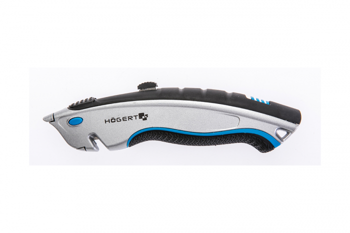 Фото Нож с выдвижным трапециевидным лезвием и блокировкой HOEGERT